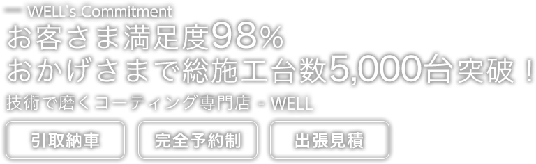 磨きにこだわり、最高のコーティングを